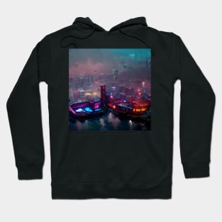 Mirai - Cyberpunk Cityscape Hoodie